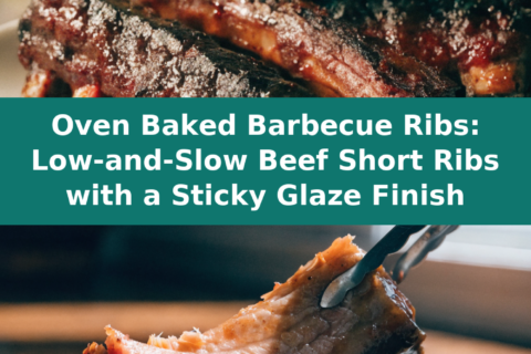 Oven Baked Barbecue Ribs: Low-and-Slow Beef Short Ribs with a Sticky Glaze Finish Pinterest recipe pin