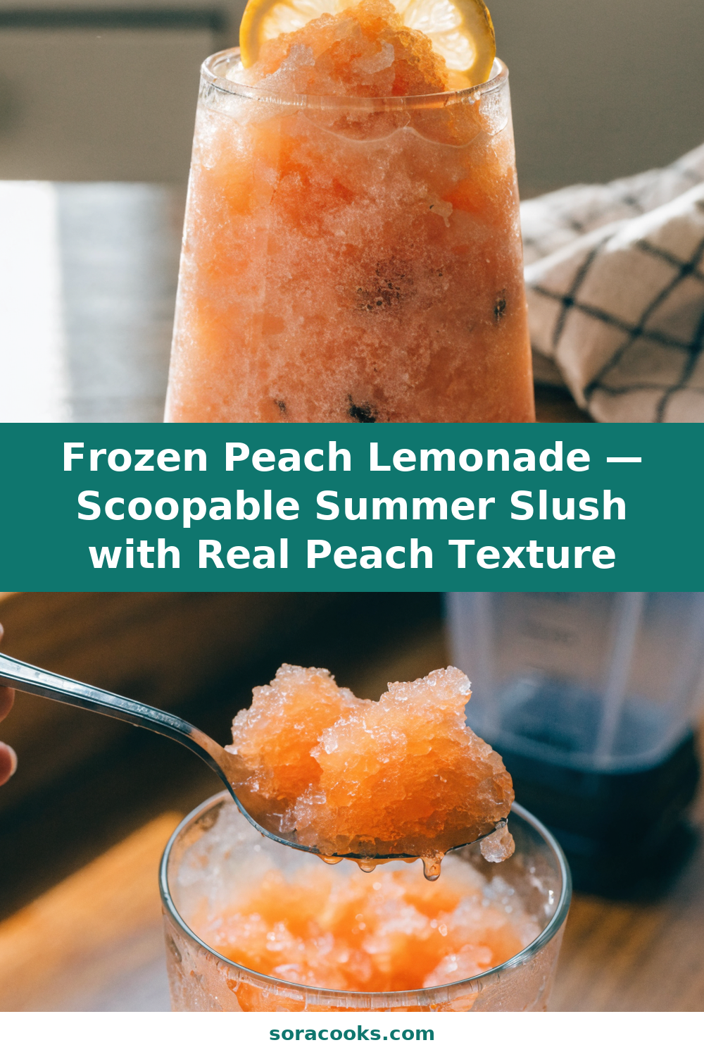 Frozen Peach Lemonade (Silky Slush Texture)