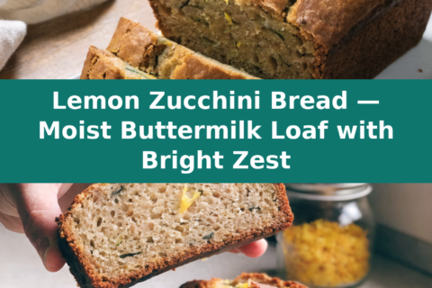 Lemon Zucchini Bread — Moist Buttermilk Loaf with Bright Zest Pinterest recipe pin