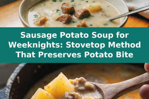 Sausage Potato Soup for Weeknights: Stovetop Method That Preserves Potato Bite Pinterest recipe pin