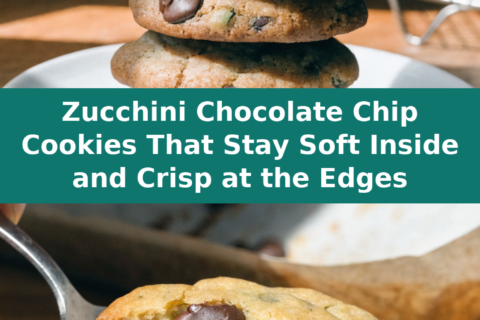 Zucchini Chocolate Chip Cookies That Stay Soft Inside and Crisp at the Edges Pinterest recipe pin